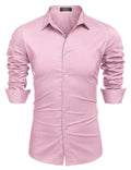 Muscle Fit Dress Shirts (US Only) Shirts coofandy Pink S 