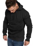 Casual Athletic Pullover Hoodie (US Only) Hoodies coofandy Black S 