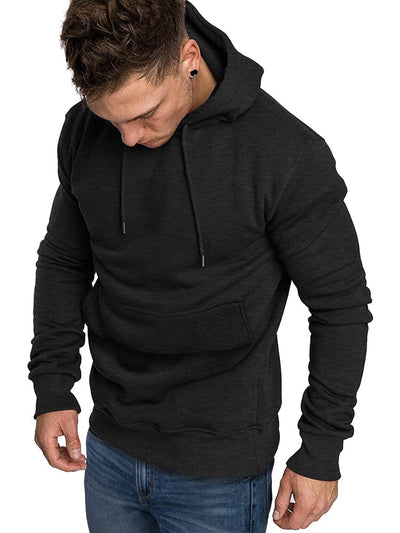 Casual Athletic Pullover Hoodie (US Only) Hoodies coofandy Black S 