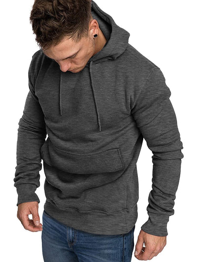 Casual Athletic Pullover Hoodie (US Only) Hoodies coofandy Dark Grey S 