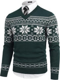 V Neck Dress Knit Sweater Long Sleeve Slim Fit Pullover (US Only)
