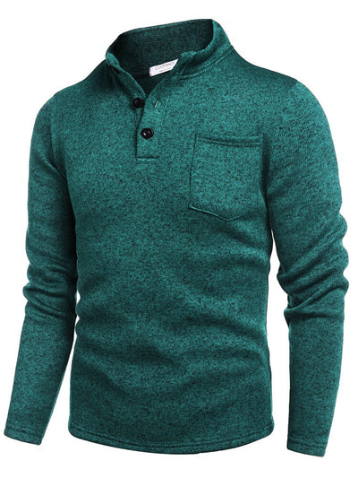 Thermal Fleece Henley Sweatshirt Shirts coofandy 