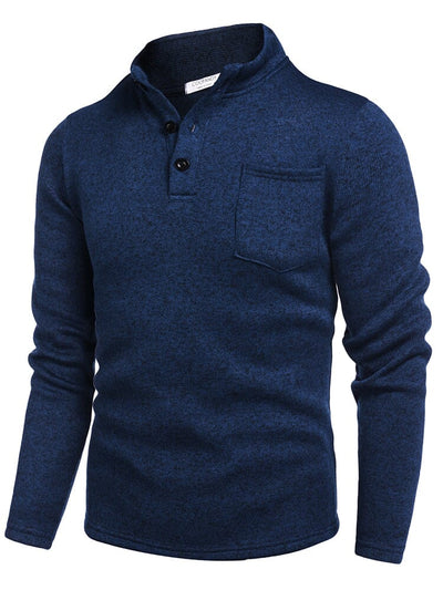 Thermal Fleece Henley Sweatshirt Shirts coofandy 