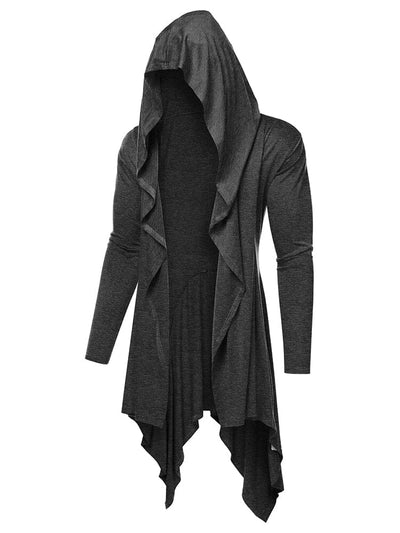 Casual Lightweight Hooded Cardigan (US Only) Cardigans coofandy Dark Grey XS 