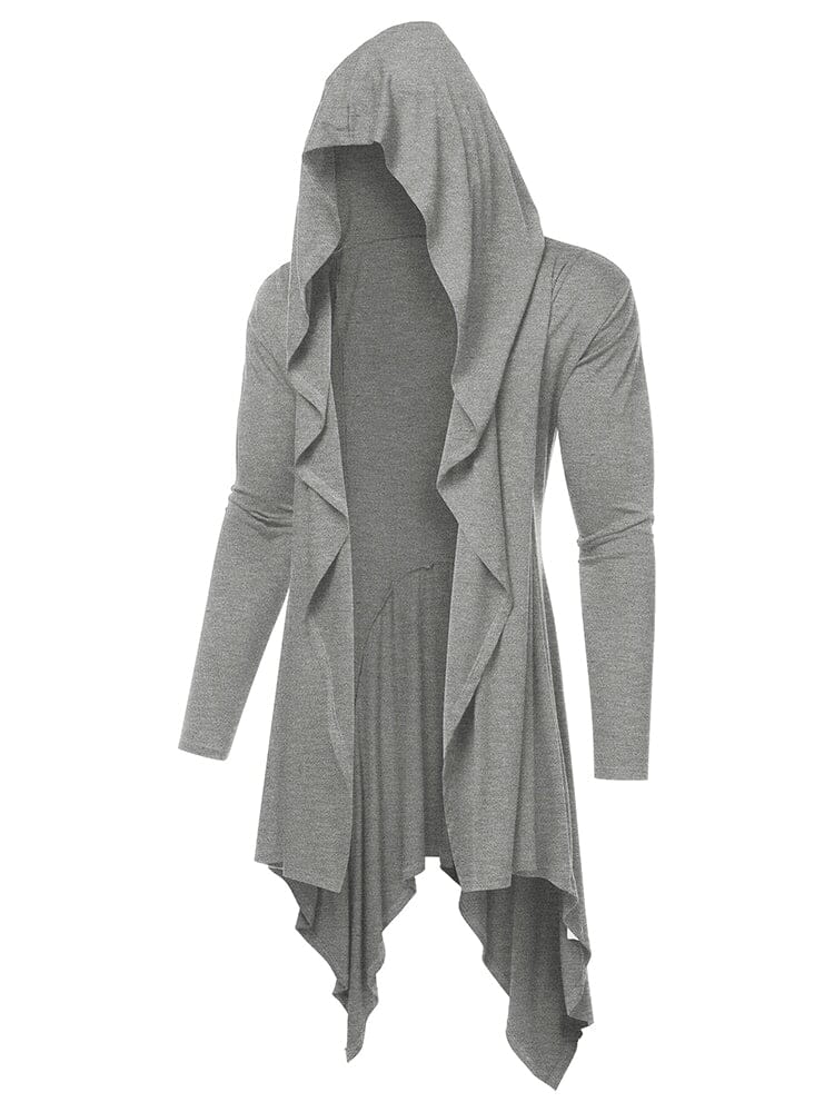 Casual Lightweight Hooded Cardigan (US Only) Cardigans coofandy Light Grey XS 