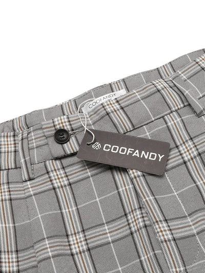 Casual Plaid Suit Pants (US Only) Pants coofandy 