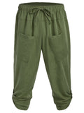 Linen Harem Beach Yoga Pants (US Only) Pants coofandy Army Green S 