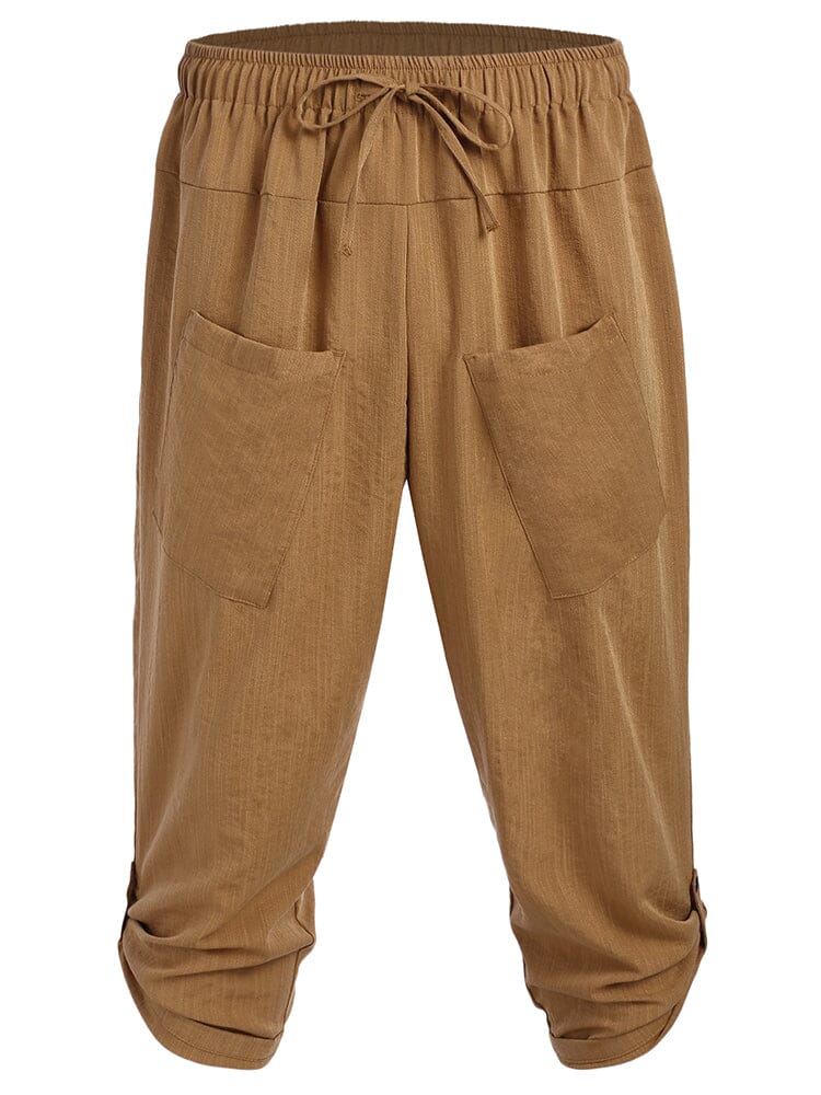 Linen Harem Beach Yoga Pants (US Only) Pants coofandy Brown S 