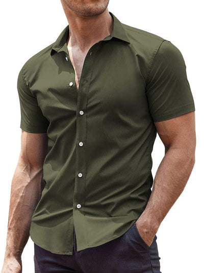 Muscle Fit Shirts (US Only) Shirts coofandy Army Green S 