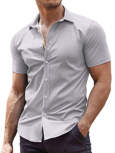 Muscle Fit Shirts (US Only) Shirts coofandy Light Grey S 