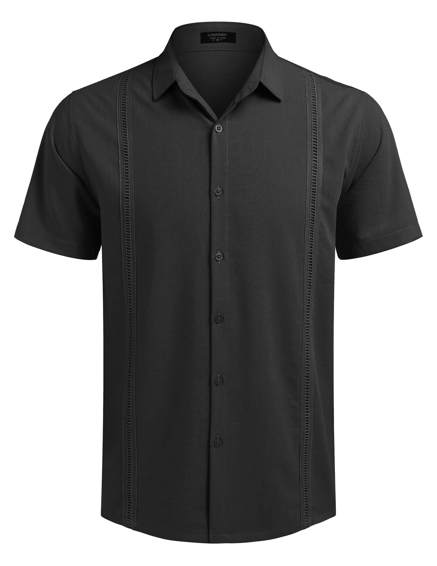 Cuban Short Sleeve Shirt (US Only) Shirts coofandy Black S 