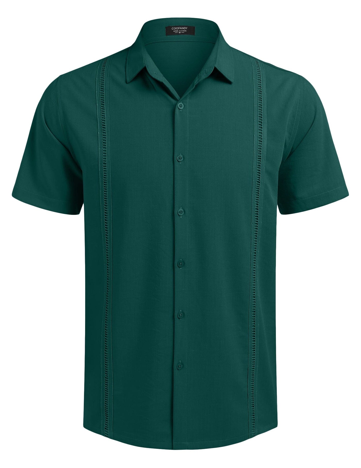 Cuban Short Sleeve Shirt (US Only) Shirts coofandy Dark Green S 