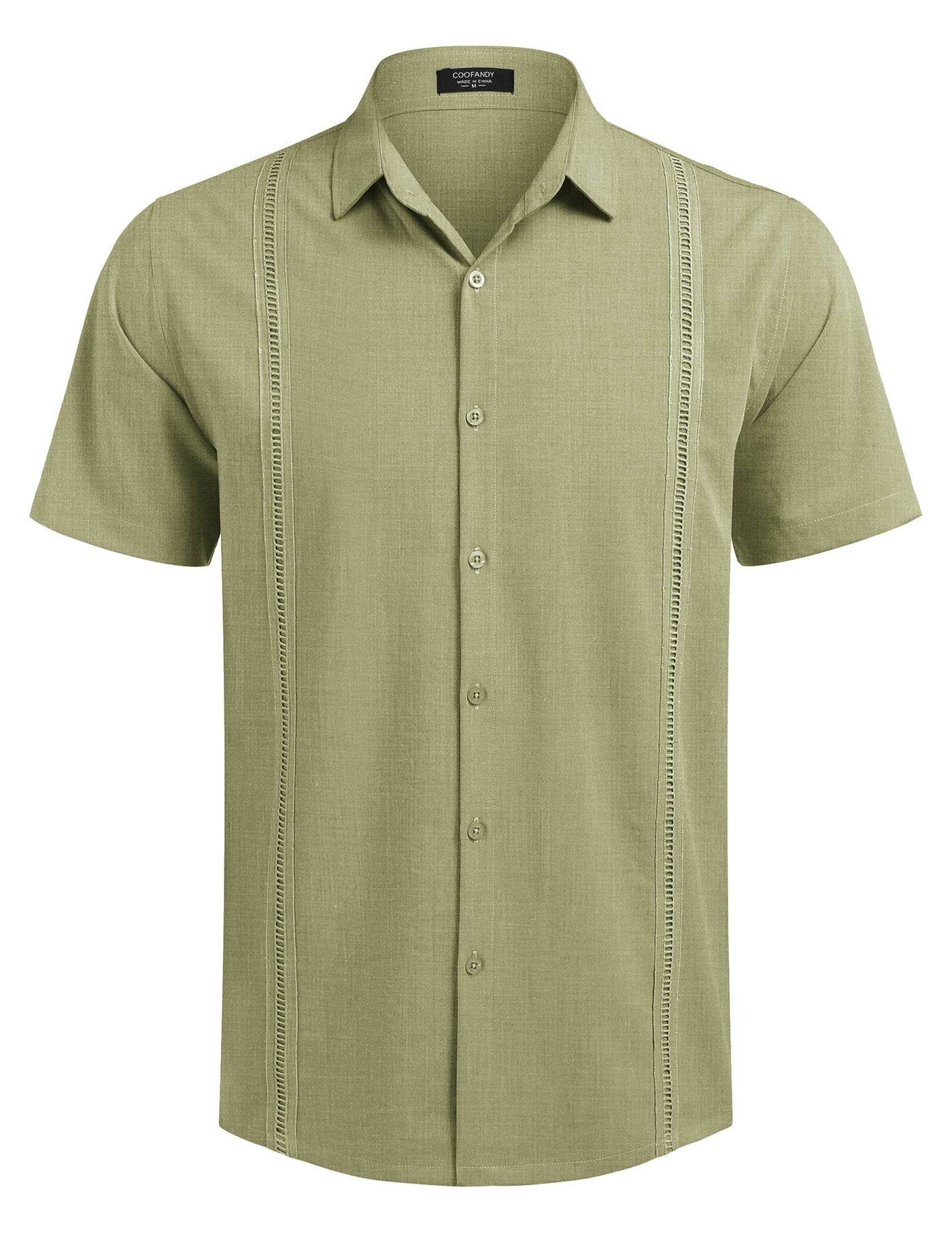 Cuban Short Sleeve Shirt (US Only) Shirts coofandy Light Green S 