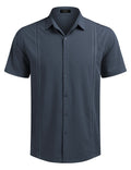 Cuban Short Sleeve Shirt (US Only) Shirts coofandy Navy Blue S 