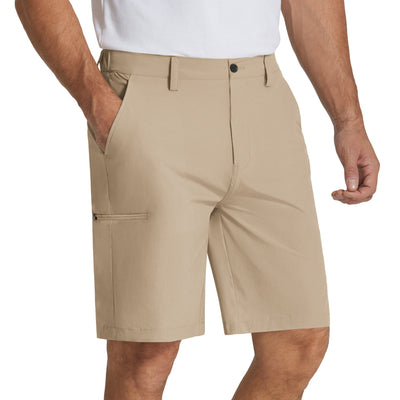 Casual Quick Dry Cargo Shorts (US Only) Shorts coofandy Khaki S 