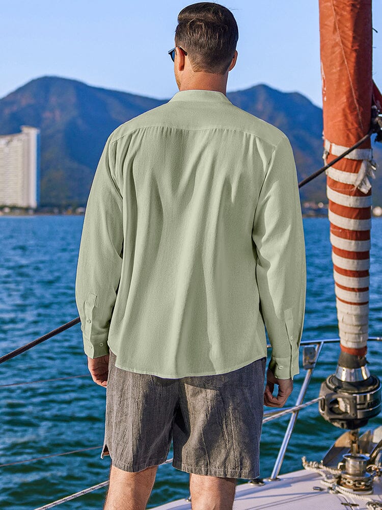 Soft Cotton Linen Button Shirt (US Only) Shirts coofandy 