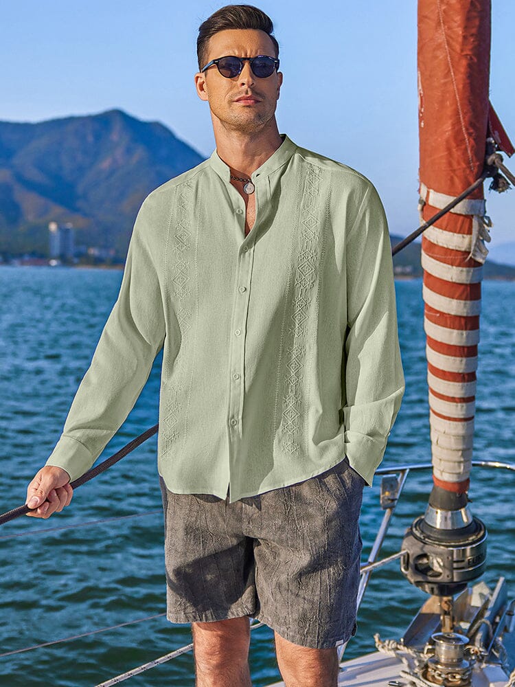 Soft Cotton Linen Button Shirt (US Only) Shirts coofandy 