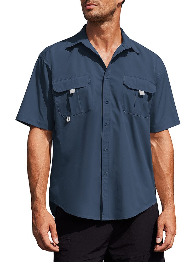 Quick Dry Outdoor Shirt (US Only) Shirts coofandy Navy Blue S 