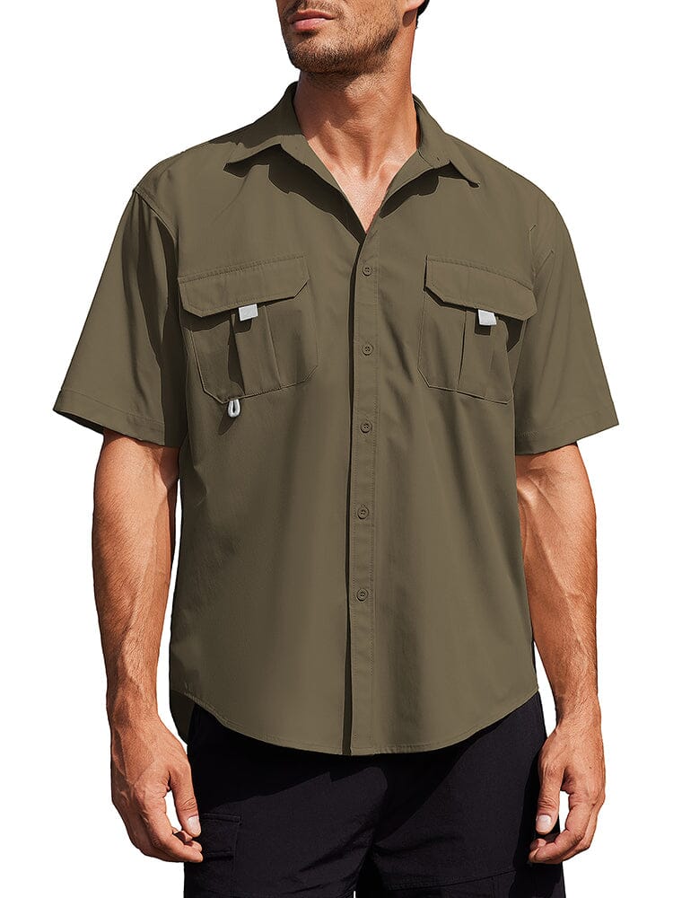 Quick Dry Outdoor Shirt (US Only) Shirts coofandy Olive Green S 