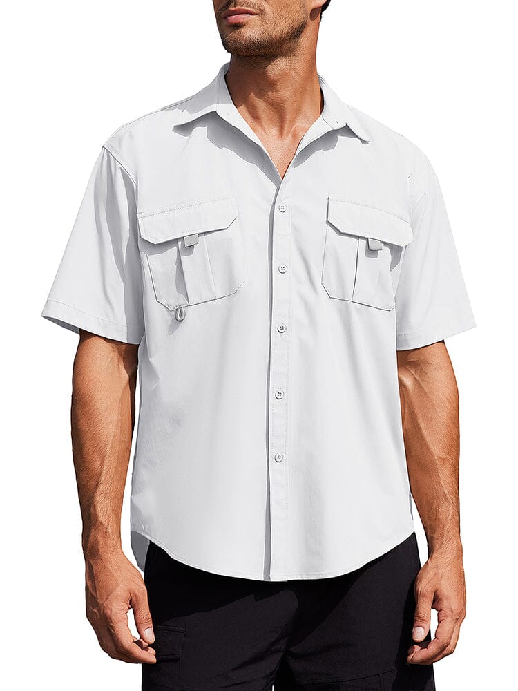 Quick Dry Outdoor Shirt (US Only) Shirts coofandy White S 
