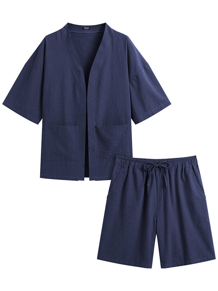 Casual Cotton Linen Kimono Sets (US Only) Sets coofandy 