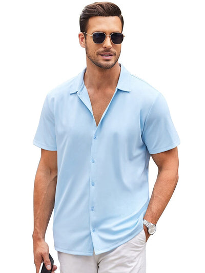 Casual Wrinkle Free Shirt (US Only) Shirts coofandy Sky Blue S 
