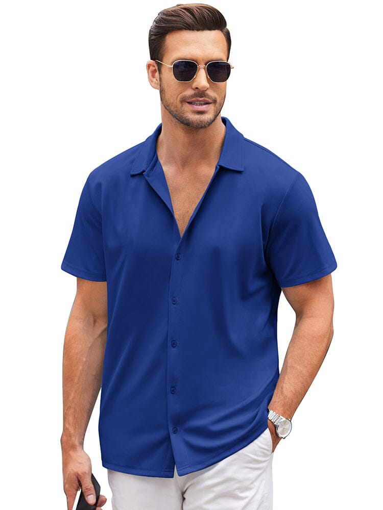 Casual Wrinkle Free Shirt (US Only) Shirts coofandy Classic Blue S 