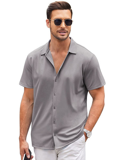 Casual Wrinkle Free Shirt (US Only) Shirts coofandy Light Grey S 