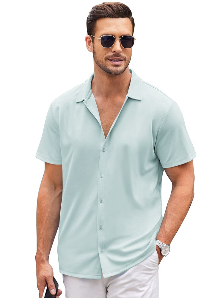 Casual Wrinkle Free Shirt (US Only) Shirts coofandy Light Blue S 