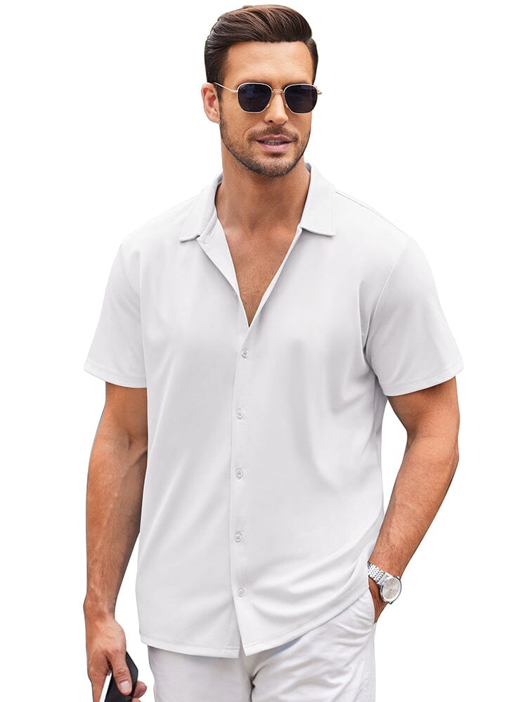 Casual Wrinkle Free Shirt (US Only) Shirts coofandy White S 