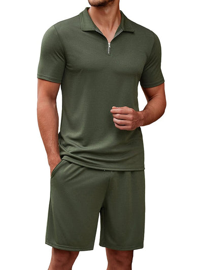 Clasic Casual Polo Shirt Set (US Only) Sets coofandy Army Green S 