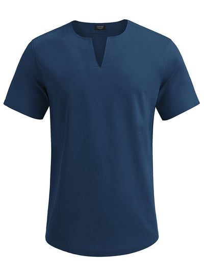 Casual Linen Style Henley Shirt (US Only) Shirts coofandy 