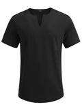 Casual Linen Style Henley Shirt (US Only) Shirts coofandy 