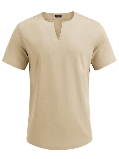 Casual Linen Style Henley Shirt (US Only) Shirts coofandy 