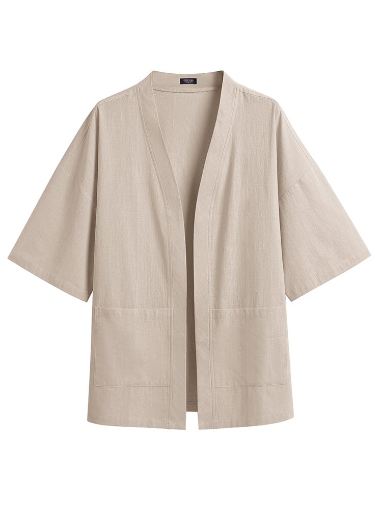 Cotton Linen Kimono Shirt (US Only) Shirts coofandy 