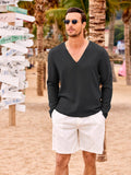 Casual Comfort V-Neck Beach Tops (US Only) Shirts coofandy 