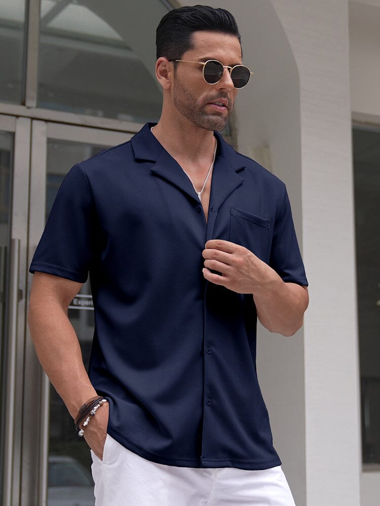 Leisure Wrinkle Free Cuban Shirt (US Only) Sets coofandy 