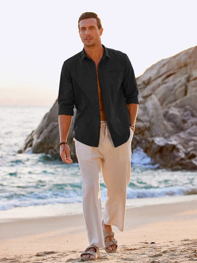 Casual Breathable Linen Shirts (US Only) Shirts coofandy 