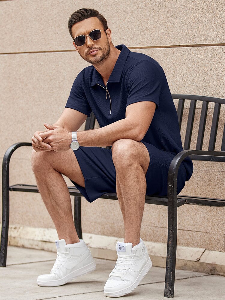 Casual 2 Piece Polo Set (US Only) Sets coofandy 