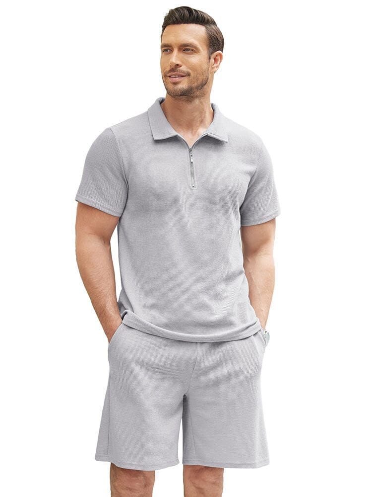 Casual 2 Piece Polo Set (US Only) Sets coofandy Grey S 