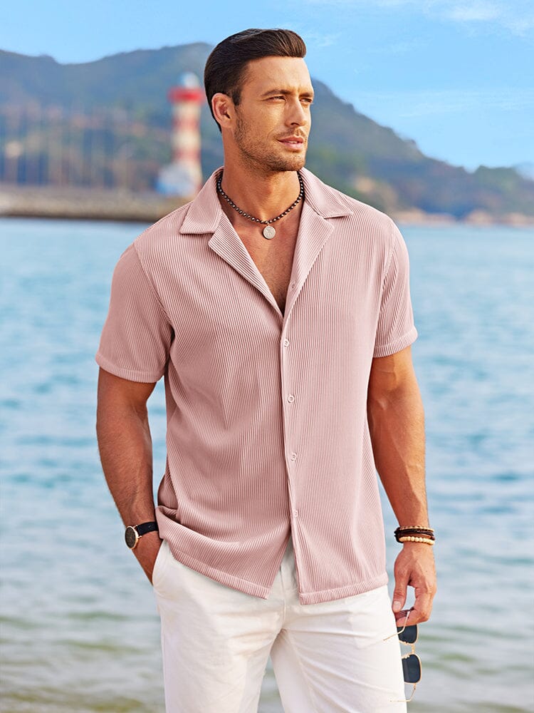 Breathable Pit Strip Laple Shirt (US Only) Shirts coofandy 