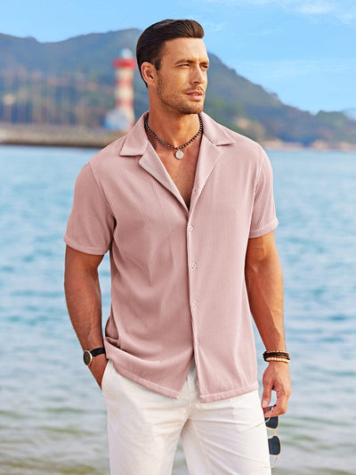 Breathable Pit Strip Laple Shirt (US Only) Shirts coofandy 