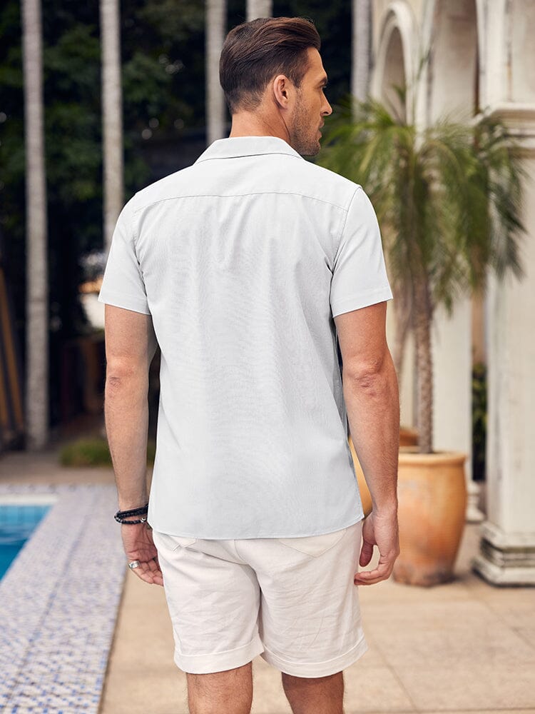 Cozy Linen Blend Lapel Shirt (US Only) Shirts coofandy 