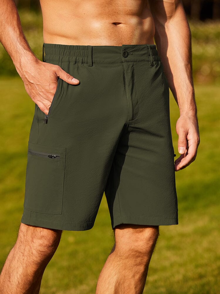 Quick Dry Cargo Shorts (US Only) Shorts coofandy Army Green S 