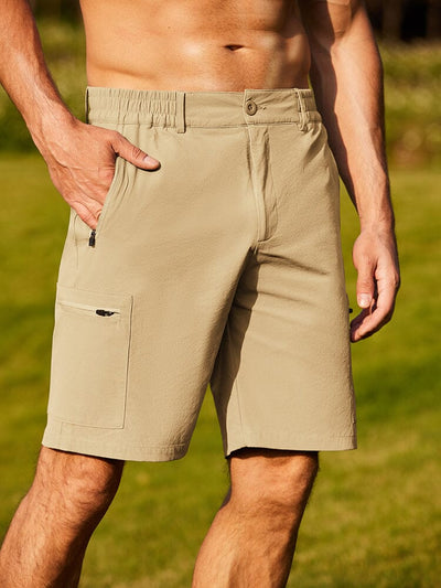 Quick Dry Cargo Shorts (US Only) Shorts coofandy Khaki S 