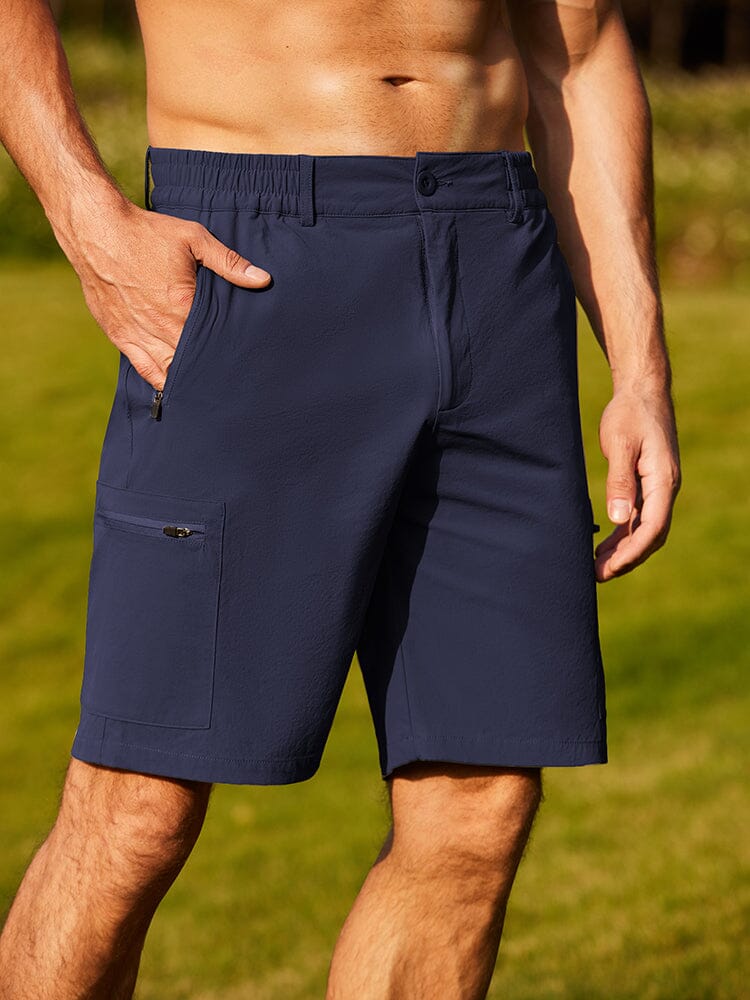 Quick Dry Cargo Shorts (US Only) Shorts coofandy Navy Blue S 