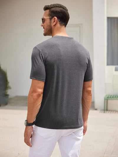 Casual 2-Pack Stretch Ribbed Shirts (US Only) Shirts coofandy 