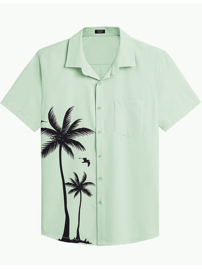 Stylish Hawaiian Floral Shirt (US Only) Shirts coofandy Green - Palm Tree S 