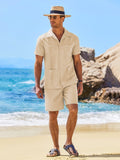 Casual Breathable Linen Shirt Sets (US Only) Sets coofandy 