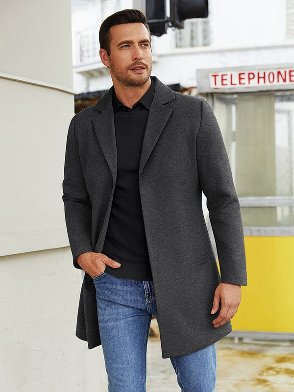 Classic Single Breasted Coat (US Only) Coat coofandy 